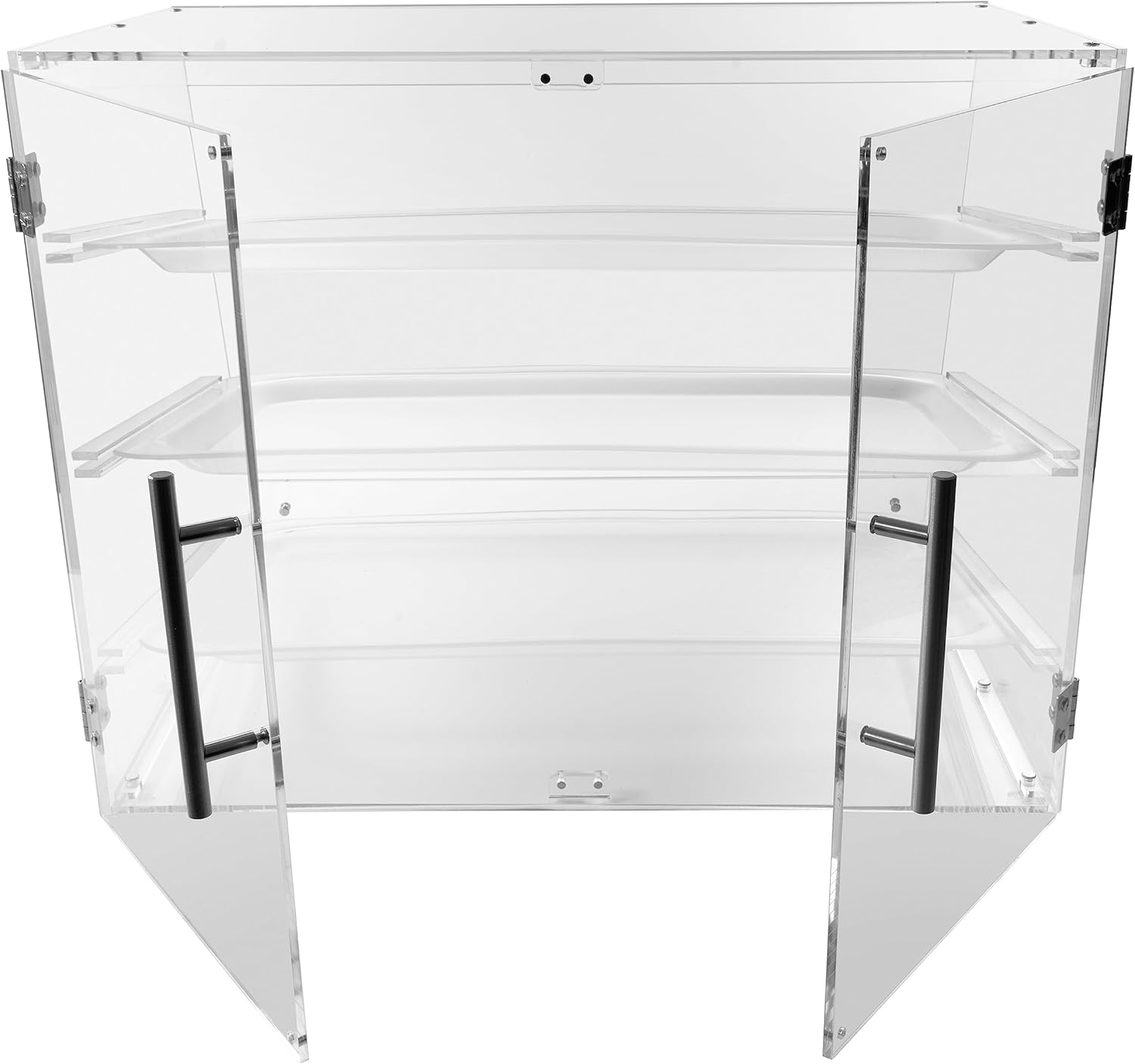 Pastry Display Case - 3-Tier Commercial Countertop Bakery Display Case - Pastry Display Case with Rear Door