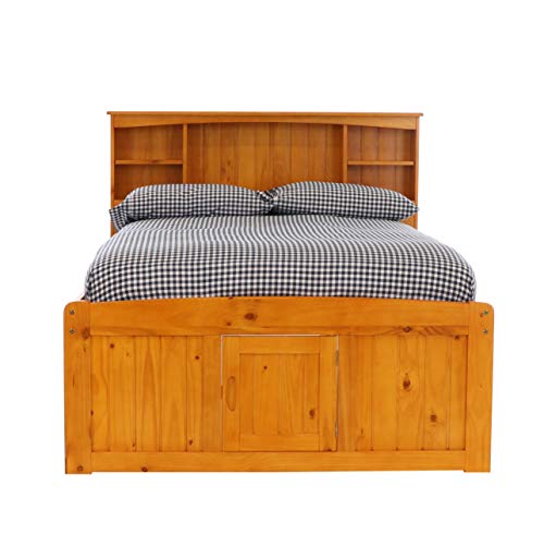 Discovery World Furniture White Full Bookcase Bed with 6 Drawers