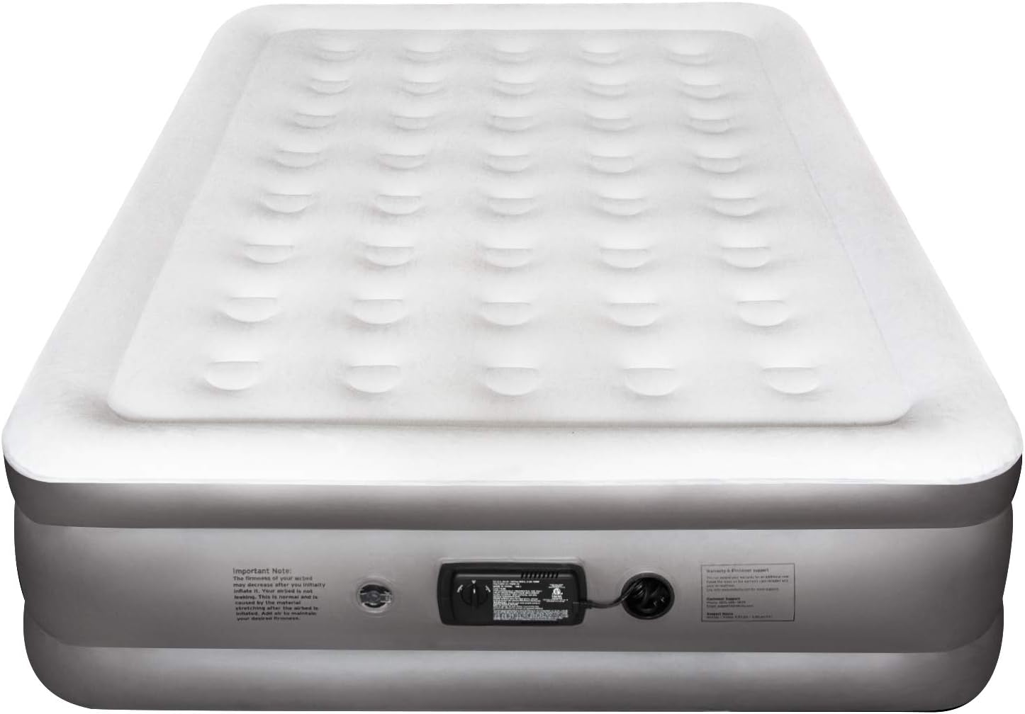 Etekcity Air Mattress with Built-in Pump, Inflatable Airbed Blow Up Air Bed Double Raised Mattress for Camping, Guest, Hiking, Storage Bag