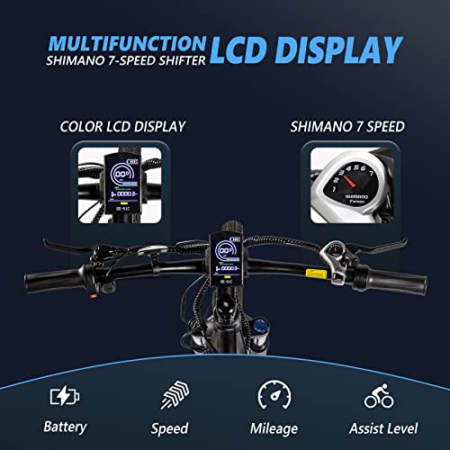PEXMOR Electric Bike for Adults, 750W (Peak 1000W) BAFANG Motor 32MPH | 48V 14AH Removable LG Battery Mountain Ebike