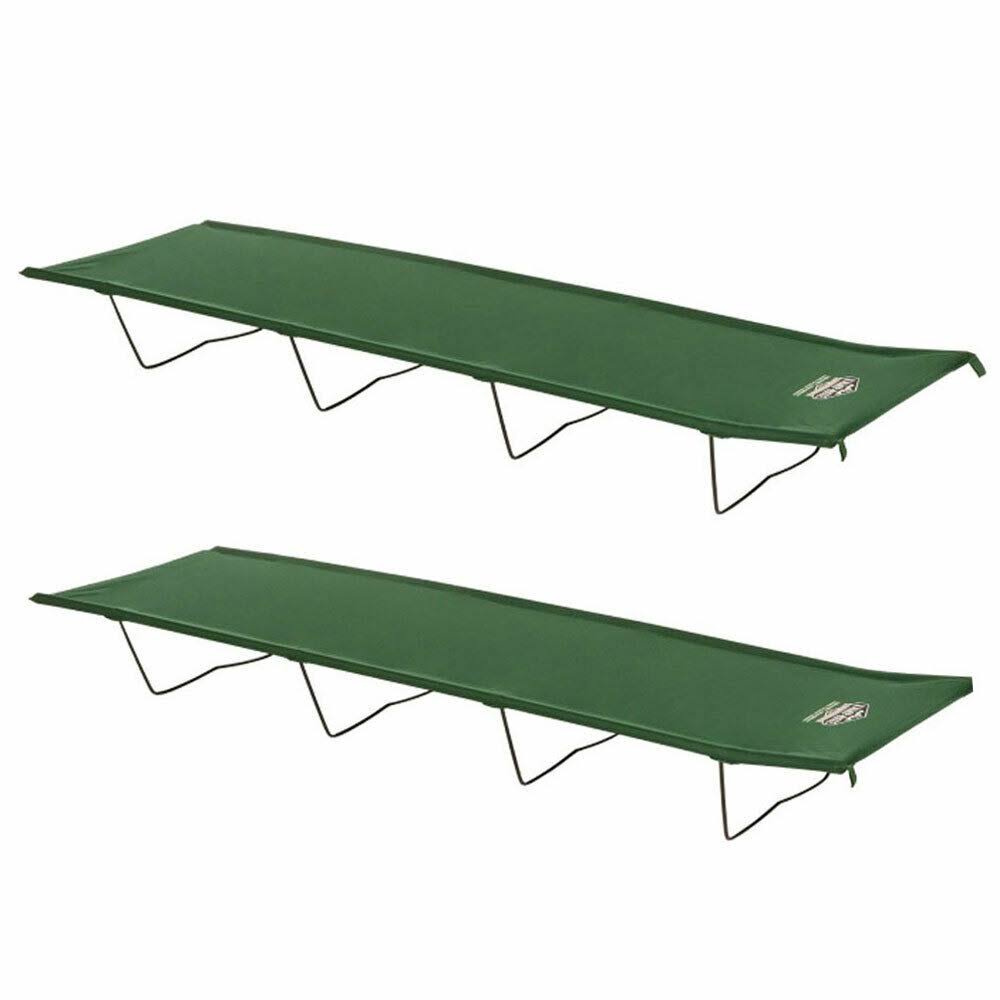 Kamp Rite Indoor or Outdoor Compact Collapsible Camping Economy Cot (2 Pack)
