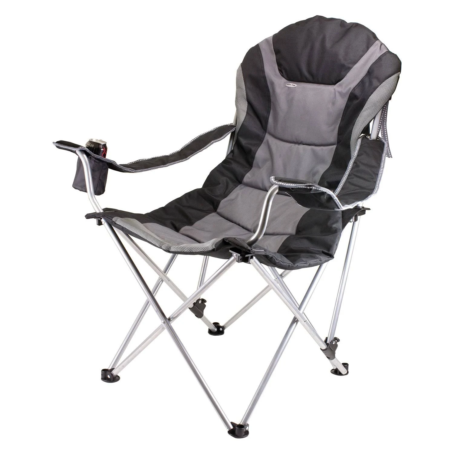 Black Ohio State Buckeyes Reclining Camp Chair