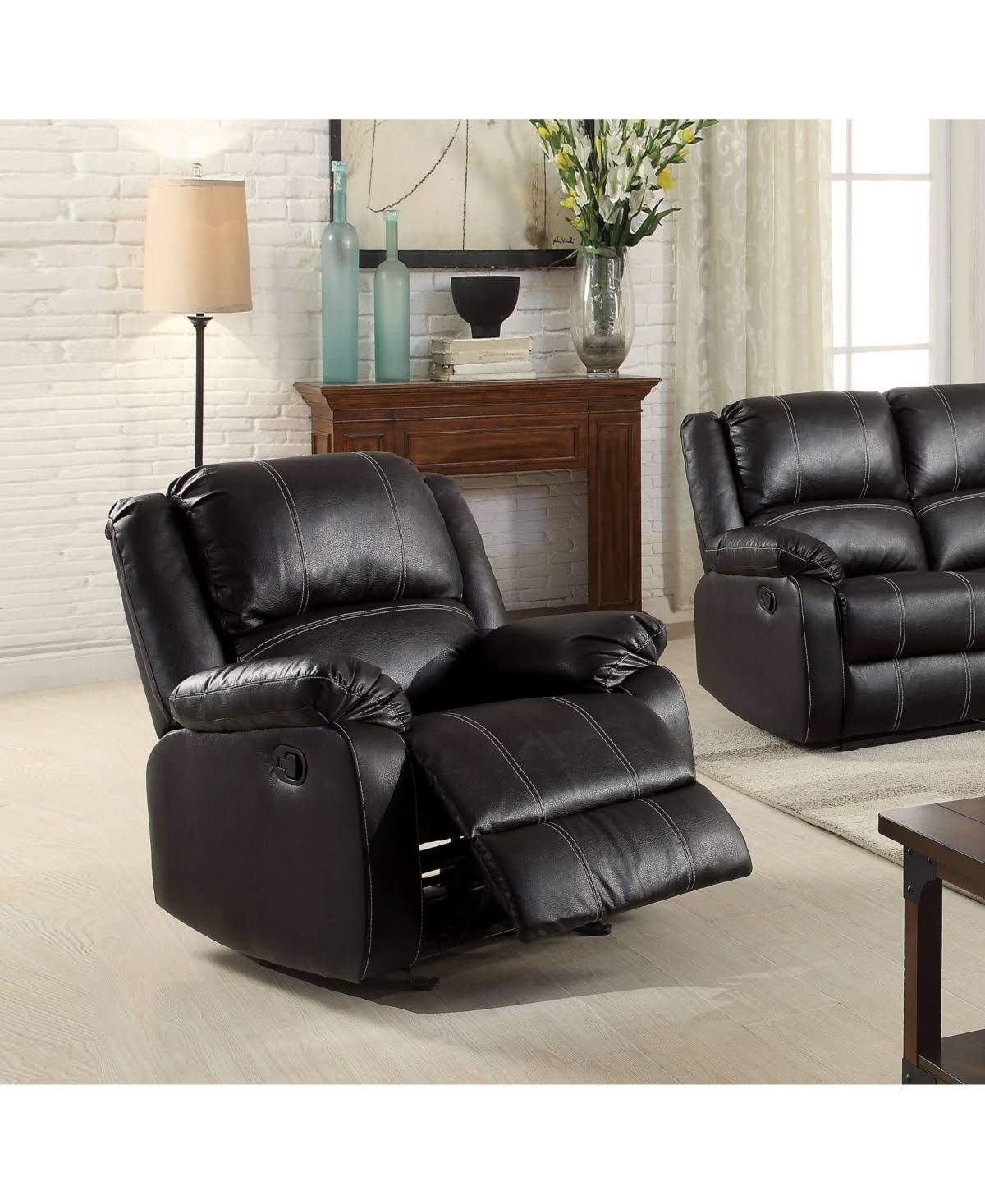 Acme Zuriel Rocker Recliner, Red PU