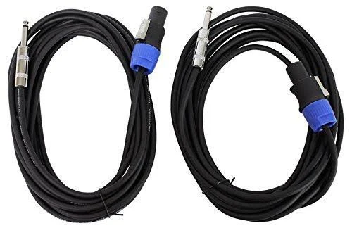 (2) Rockville RSG12 12 3WAY 1000 Watt 8ohm Passive DJ PA Speaker +Stands +Cables