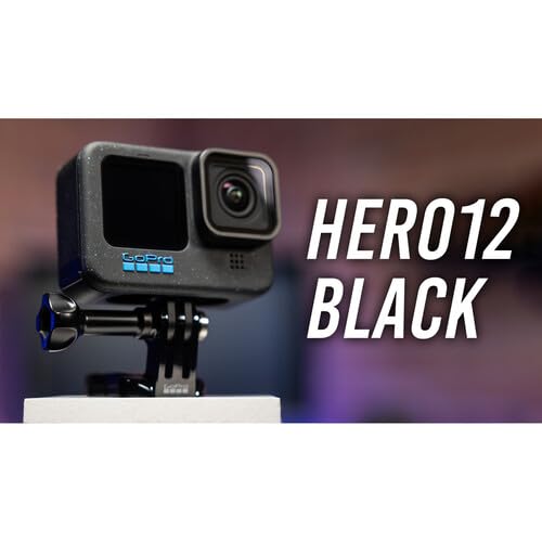 GoPro HERO12 (Hero 12) Black - Waterproof Action Camera with 5.3K HDR Video, 27MP Photos, 1/1.9" Image Sensor, Live Streaming, Webcam