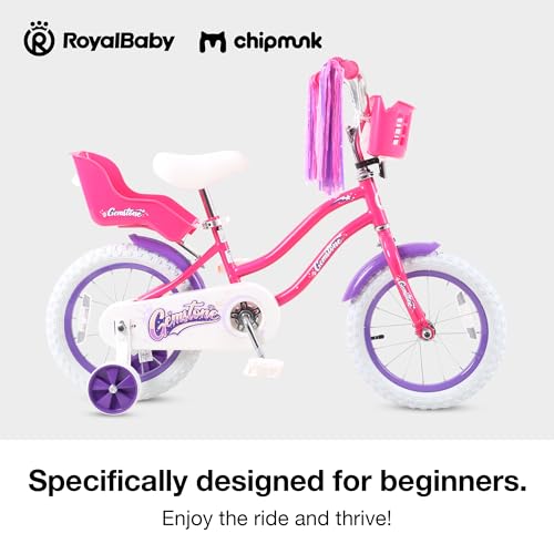 Chipmunk Kids Bike Toddlers 12 14 16 18 Inch Wheel Bicycle Beginners Boys Girls Ages 3-11 Years, Multiple Color Options