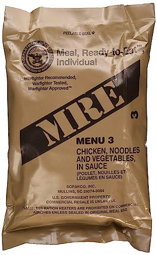 Ammo Can Man MRE (Meals-Ready-To-Eat) Case - Genuine Military Surplus MRE Case | 2026 Inspection Date (A Case Only - Menus 1-12)
