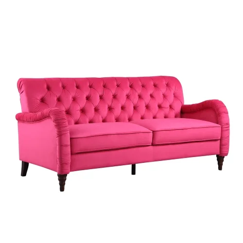 rose red Chesterfield;3 seater ,modern sofa