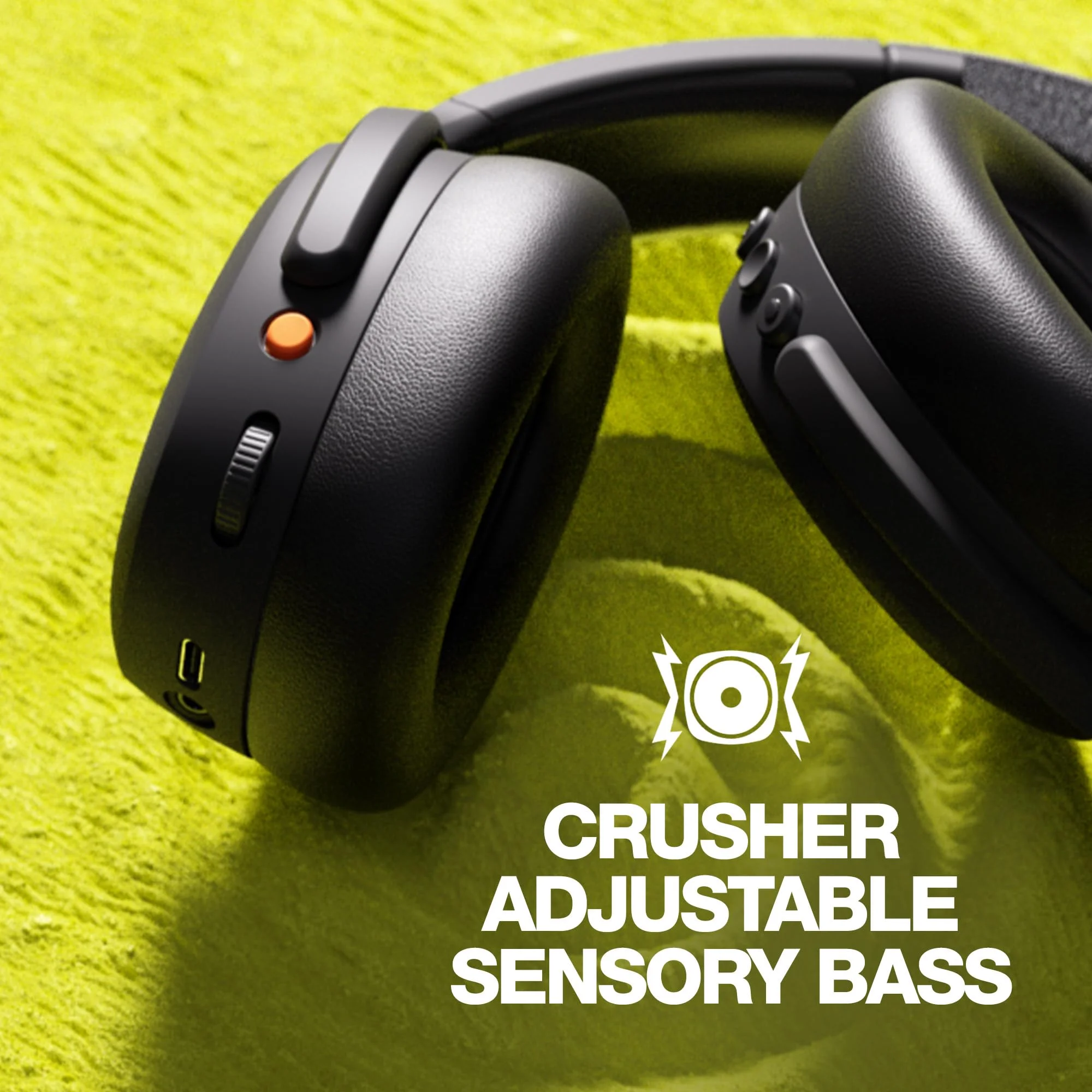 Skullcandy Crusher ANC 2 Over-Ear Noise Canceling Wireless Headphones with Sensory Bass, 50 Hr Battery, Skull-iQ, Alexa Enabled, Microphone