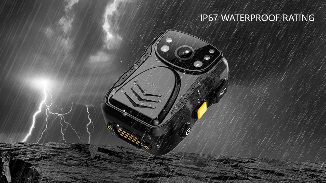 PatrolMaster 1296P UHD Body Camera with Audio (Build-in 128GB), 2 Inch Display, Night Vision, Waterproof, Shockproof