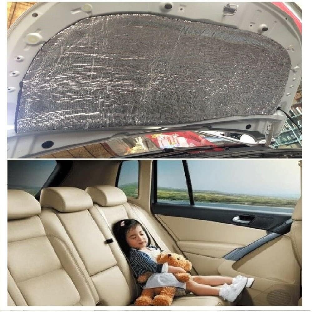 VPABES Car Noise Aluminum Heat Sound Deadening Insulation Mat, Heat Shield Thermal Sound Insulation Proofing Deadener Mat