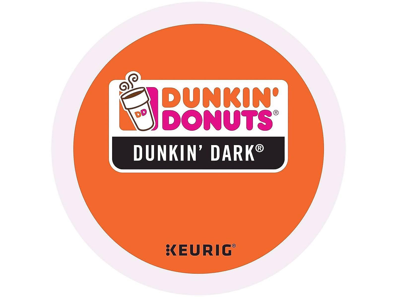 Dunkin& Donuts Dunkin& Dark, Keurig K-Cup Pods, Dark Roast, 96/Carton (400849), Brown