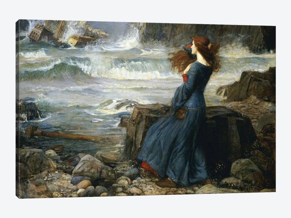 iCanvas Miranda - The Tempest, 1916 Art by John William Waterhouse Canvas Art Wall Decor ( scenic u0026 landscapes u003E Ocean u