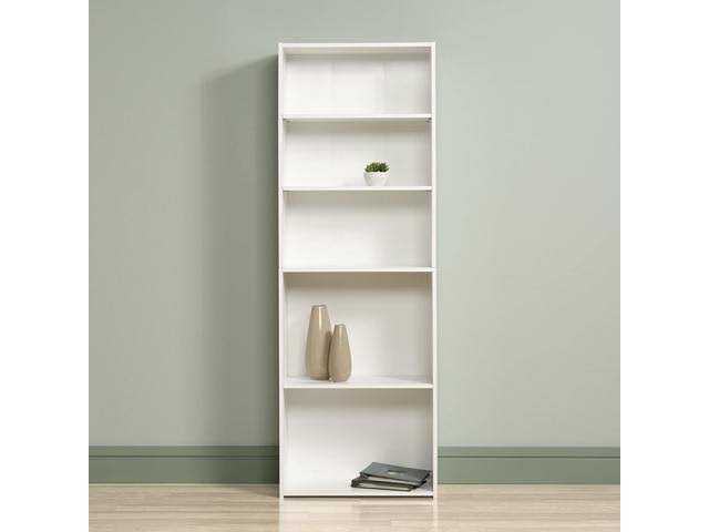 Sauder Beginnings 5-Shelf Bookcase, Soft White Finish