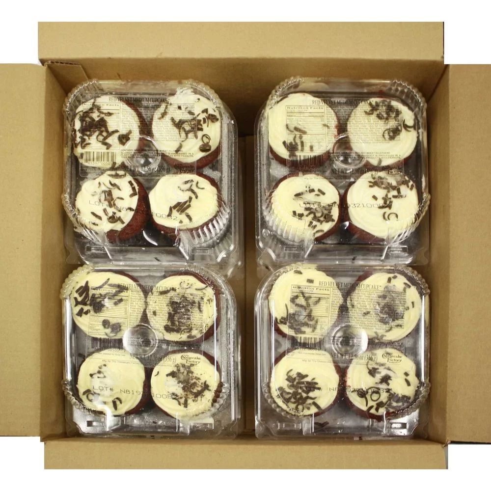 The Cheesecake Factory Bakery Red Velvet Medium Cupcake, 3.14 Ounce -- 32 per Case.