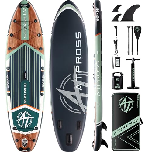 11'6"x35" Inflatable Stand Up Paddle Board 450LBS Weight Capacity Extra Wide Non-Slip Stable Deck Adult SUP