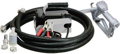 Roughneck 12V Fuel Transfer Pump - 11 GPM, Manual Nozzle, Hose