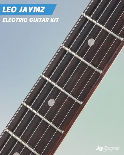 Leo Jaymz 39" Full Size ST Style Electric Guitar Starter Kit with SSH Pickup, 5W Portable Amp, Tuner, Gig Bag, Strap & Accessories (Violet Ocean)