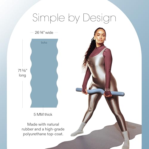 Bala Yoga Mat for Home Gym - Non Slip Exercise Mat for Home Workout, Stretching, Pilates, Aerobics & Floor & Fitness Work Out - Indoor Exercising Mat