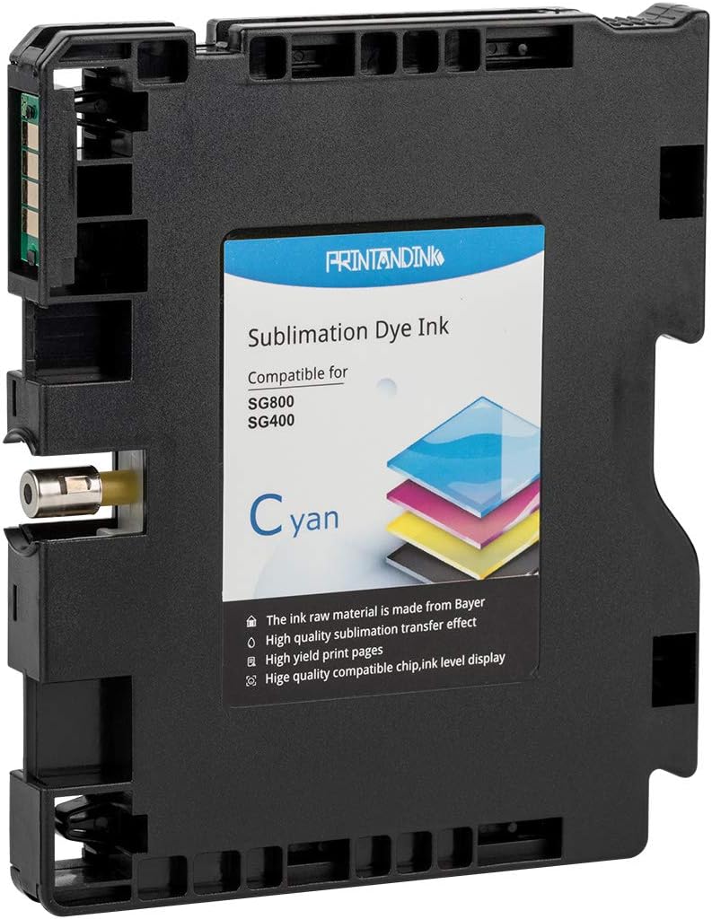 PRINTANDINK Sublimation Ink Cartridges Compatible for Sawgrass SG400 SG800 Printer Transfer DYE Sublimation Print Cartridges
