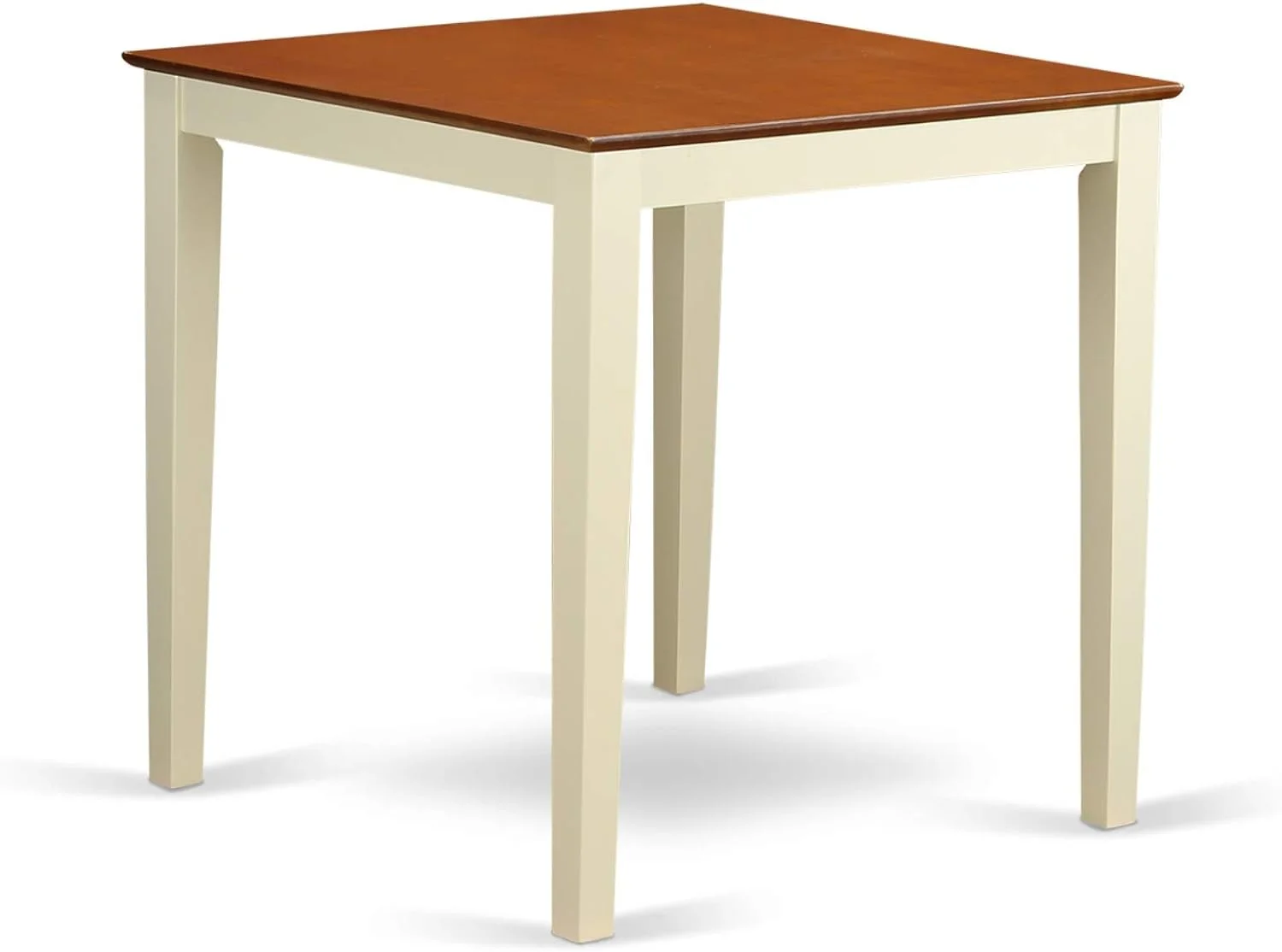 Square Counter Height Dining Table For Small Spaces, Buttermilk Cherry