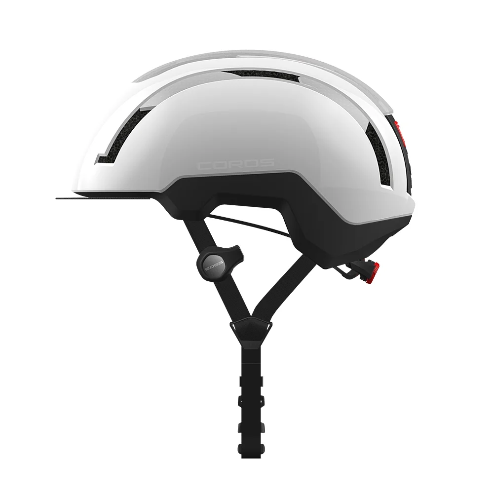 CRSURBANMWHT Coros SafeSound Urban Smart Cycling Helmet with Ear Opening Sound System, SOS Emergency Alert