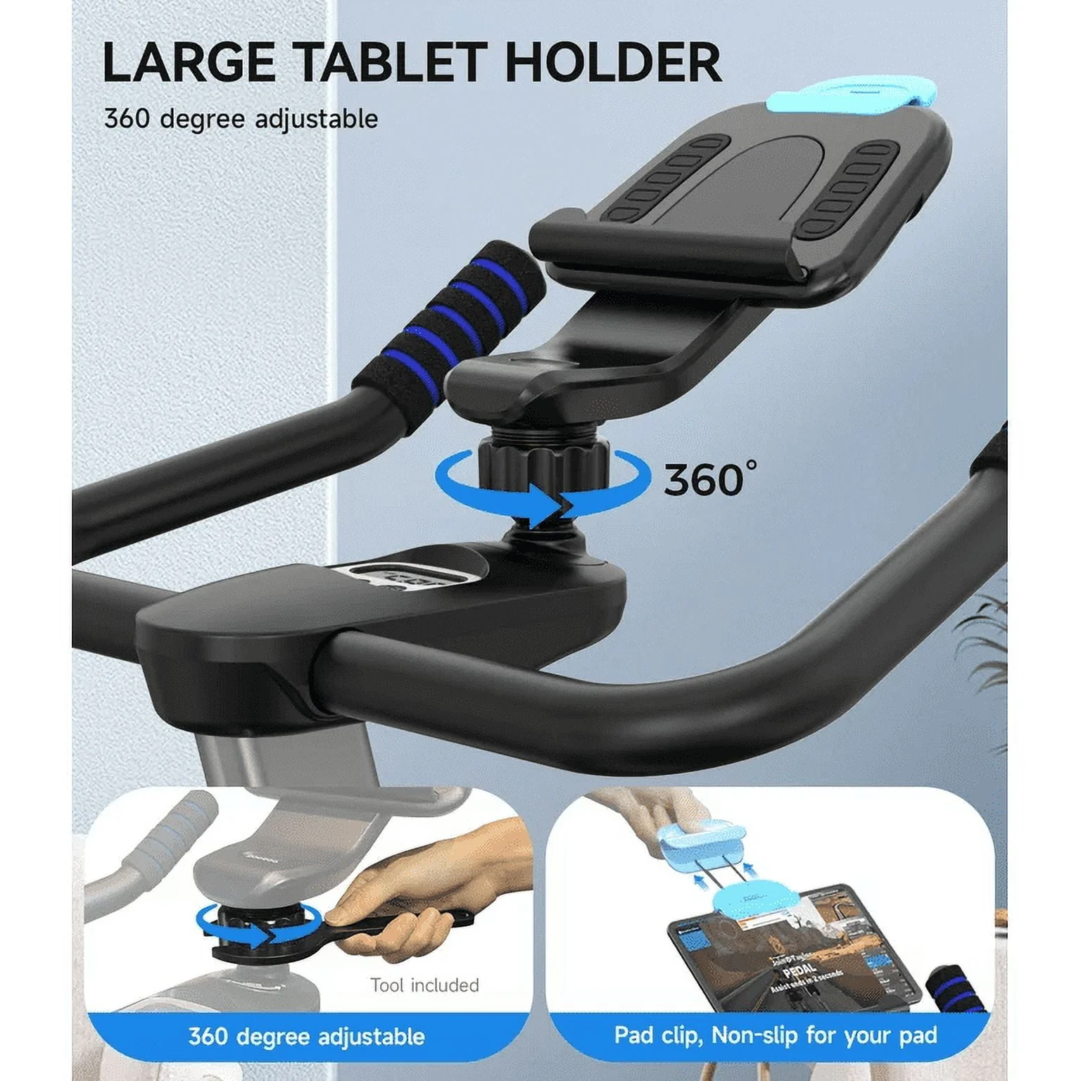 pooboo Exercise Bike Magnetic Resistance Indoor Cycling Bike for Home Cardio Workout Cycle Bike Training 360lbs