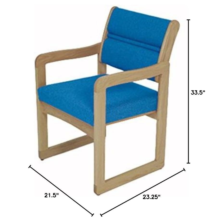 Wooden Mallet Valley Guest Chair, Arms, Light Oak