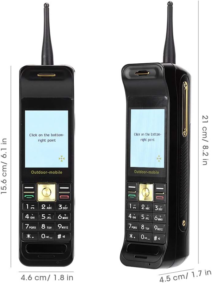 2.2'' Business Mobile Phone, Dual Card Classic Retro Mobile Phone, Power Bank Phone with Quad Frequency 850MHZ 900MHZ 1800MHZ 1900MHZ (Black)
