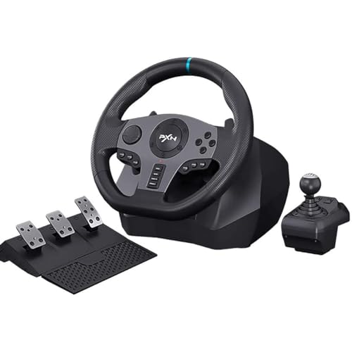 PXN Racing Wheel - Steering Wheel V9 Driving Wheel 270°/ 900° Degree Vibration Gaming Steering Wheel with Shifter and Pedal for PS4,PC,PS3
