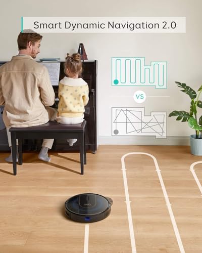 eufy Robot Vacuum C10 with Self Emptying, 8 Weeks Hands Free, Advanced Smart Mapping with LiDAR Navigation, 2.85-Inch Slim Design, Powerful Suction
