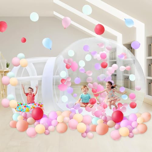 FBSPORT Inflatable Bubble House 10FT, Bubble House Dome Inflatable with 750W Air Blower for Kids and Adults Includes 100 Balloons