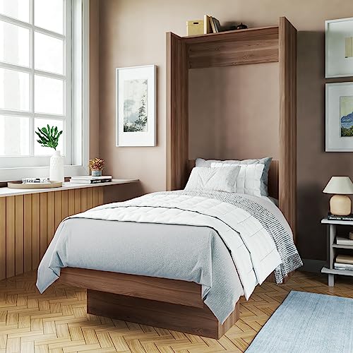 Oakland Living Easy-Lift Full Murphy Wall Bed in White with Shelf