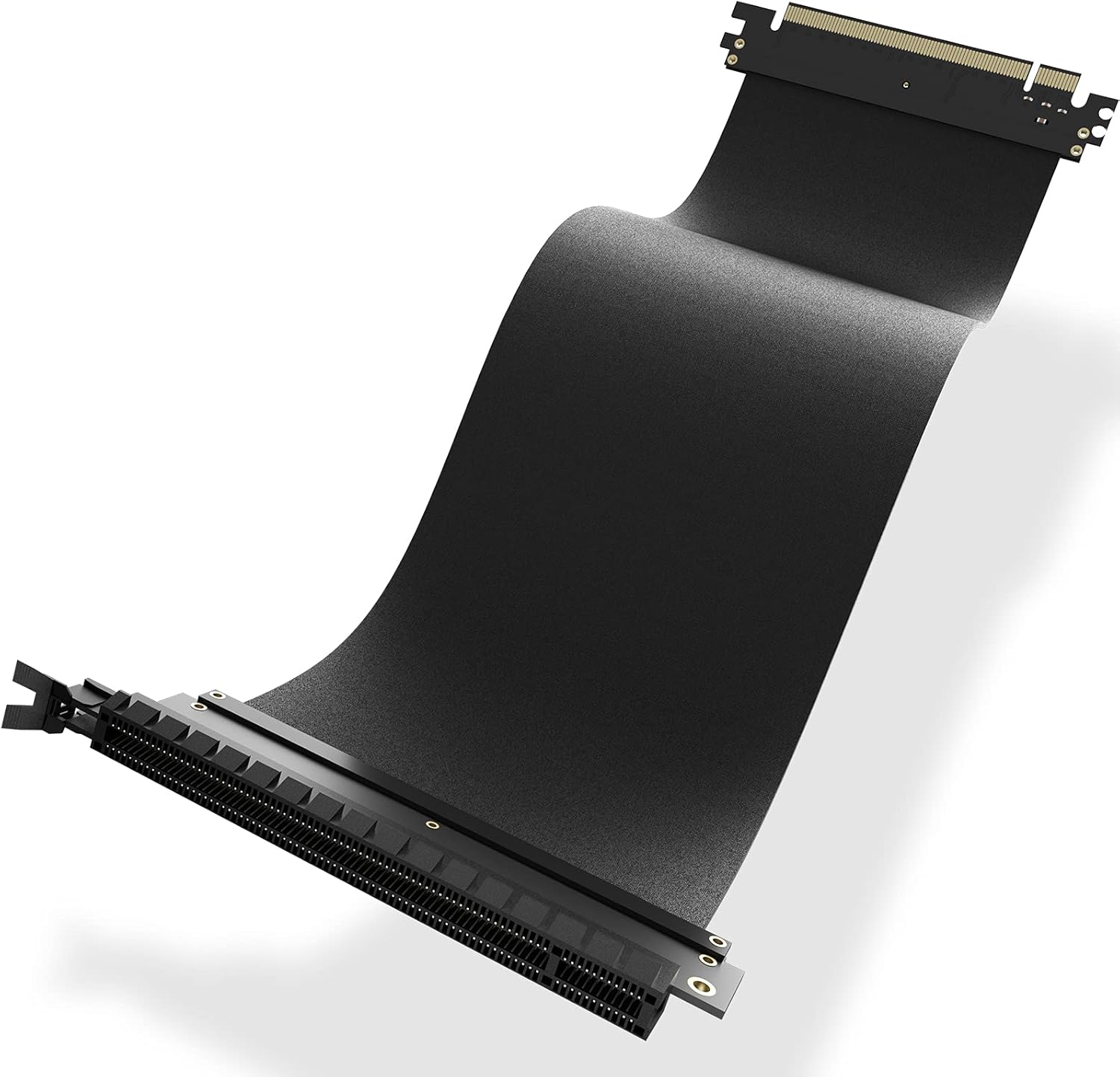 ASIAHORSE PCIE 4.0 16x Shielded Extreme High Speed Riser Cable with PCI Express Port for GPU Extension Card-Right Connector(20CM-90)