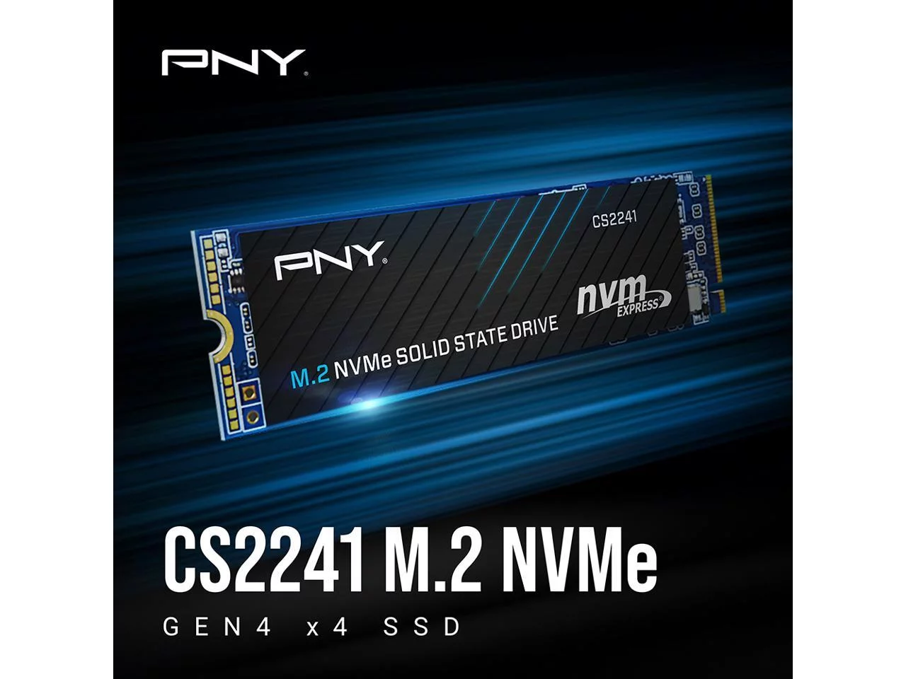 PNY CS2241 M.2 2280 4TB PCI-Express 4.0 x4 3D NAND Internal Solid State Drive (SSD) M280CS2241-4TB-RB