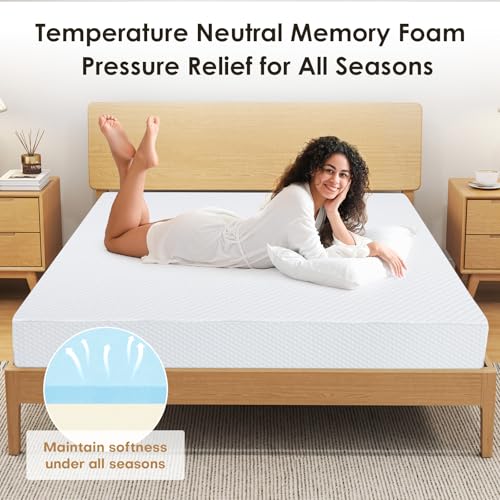 10 Inch Full Size Mattress with Gel Cooling Memory Foam, High-Density Base Foam Mattress with Removable Washable Cover, Certified Safe Foams & Fabric