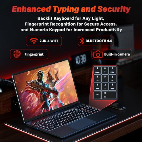 Ultra-Slim 15.6'' FHD Gaming Laptop, in tel N95, Nvidia GTX 1060 4GB,16GB RAM 512GB SSD, Win 11 Pro &ndash
