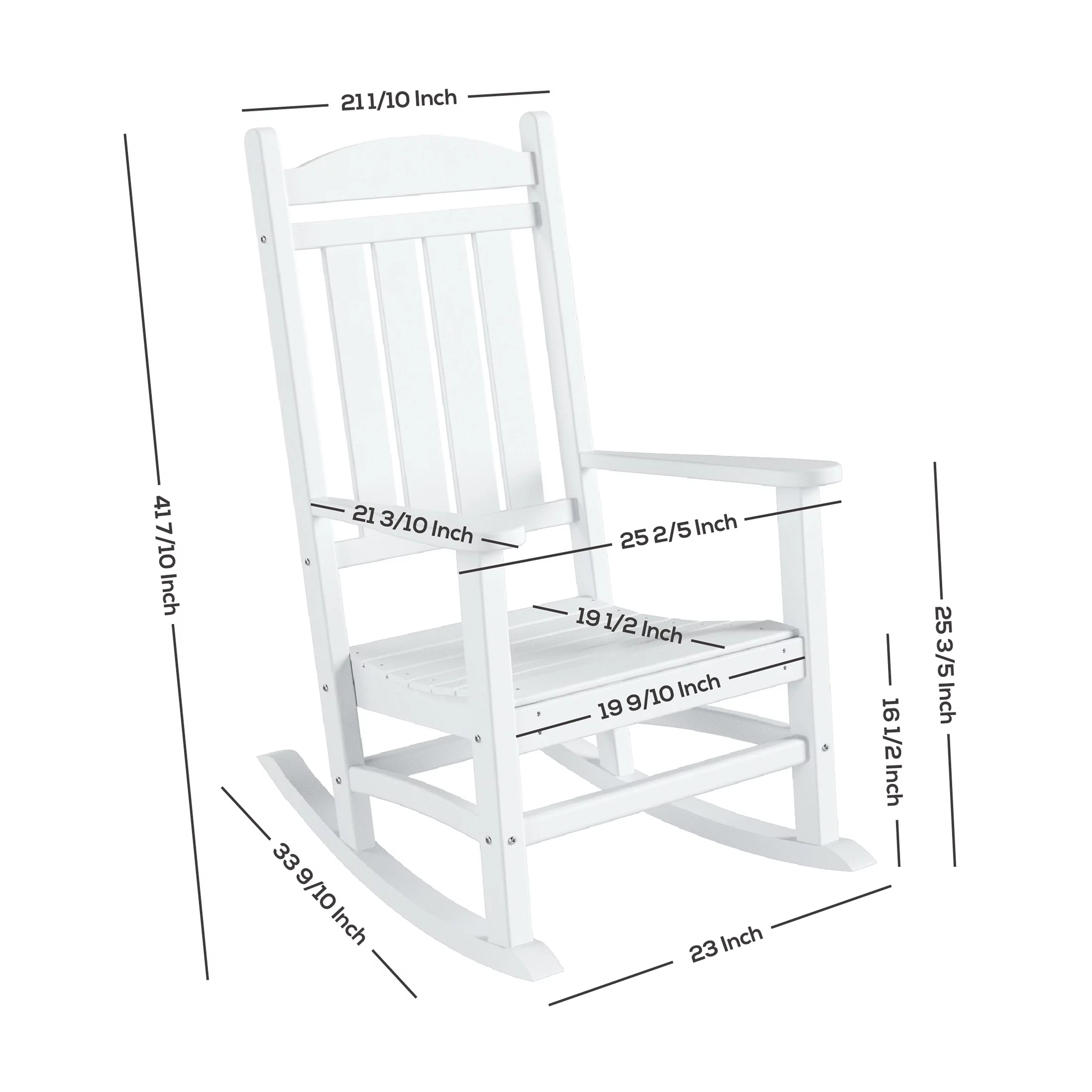 Costaelm Paradise Classic Plastic Outdoor Porch Rocking Chairs (Set of 2), Turquoise