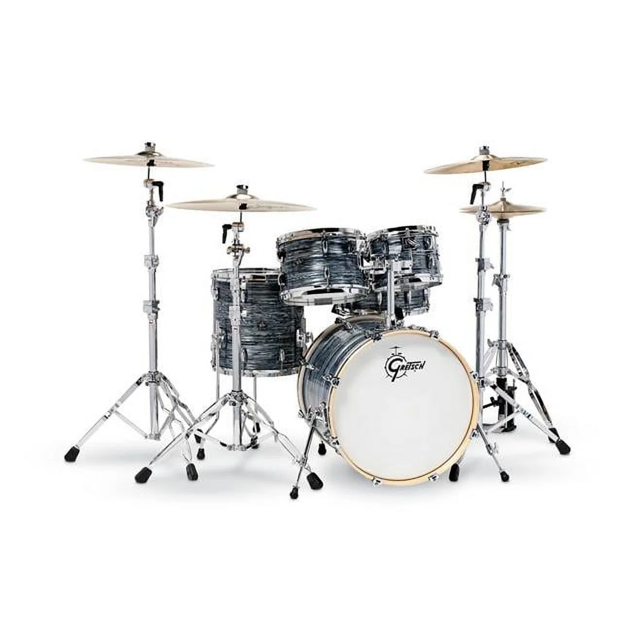 Gretsch Import  5 Piece Renown Drum Set, Silver Oyster Pearl - Curated Treasures Market