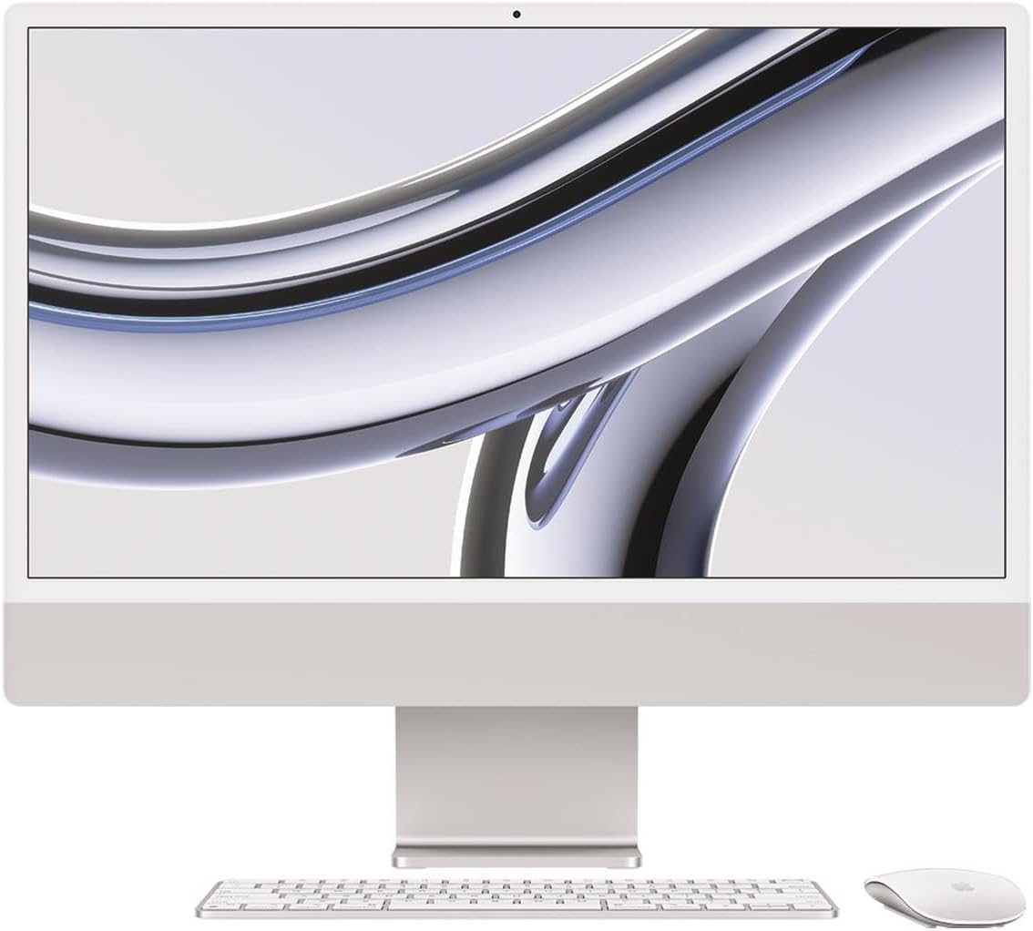 Apple 2023 iMac All-in-One Desktop Computer with M3 chip: 24-inch Retina Display, 8-core CPU, 8-core GPU, 16GB Unified Memory, 256GB SSD Storage