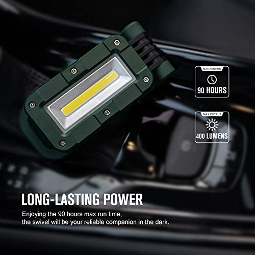 OLIGHT Swivel 400 Lumens Rechargeable COB Work Light with Magnetic Base and Hanging Hook, 180° Rotate and 5 Light Modes Worklight for Car Repair