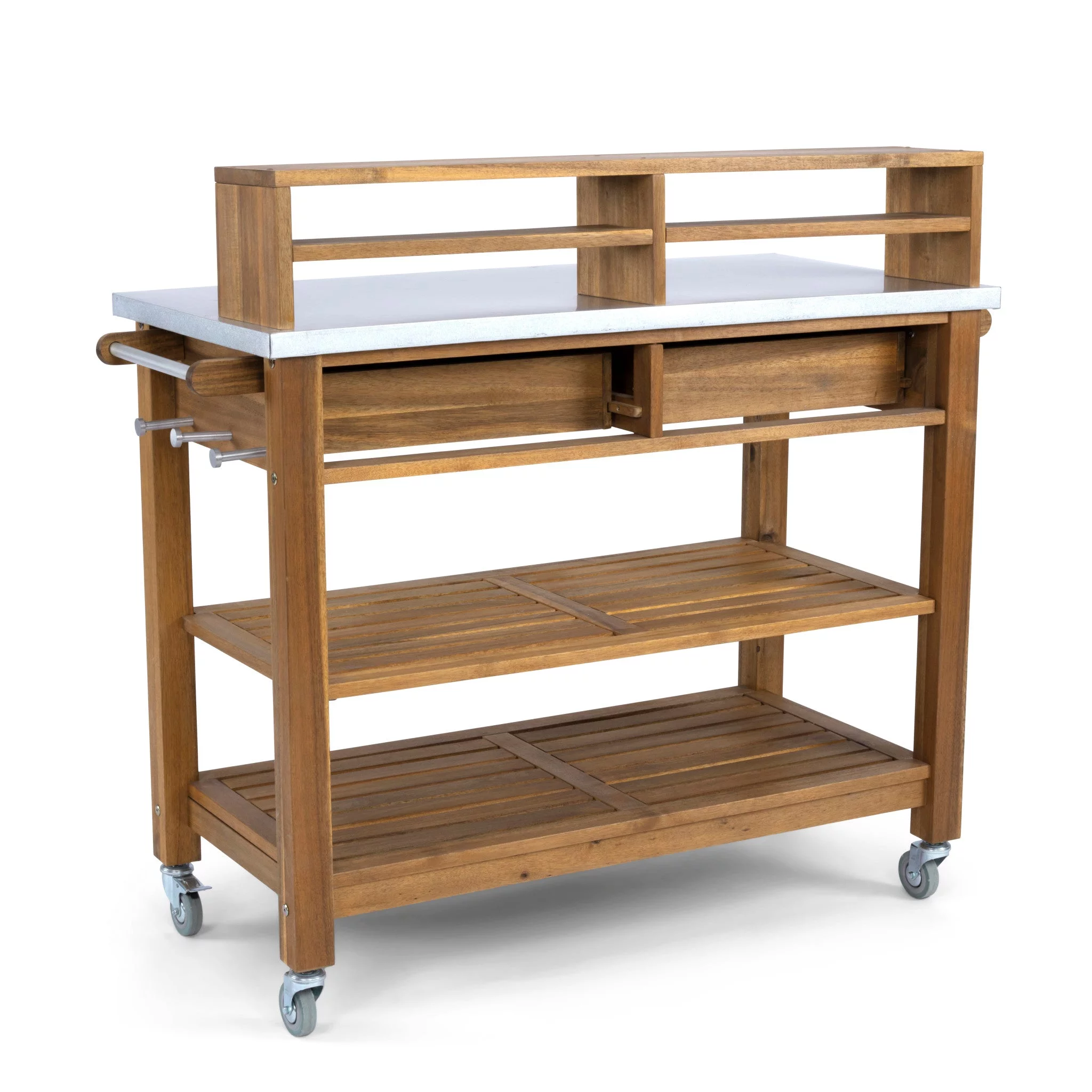 Homestyles Maho Brown Wood Potting Bench