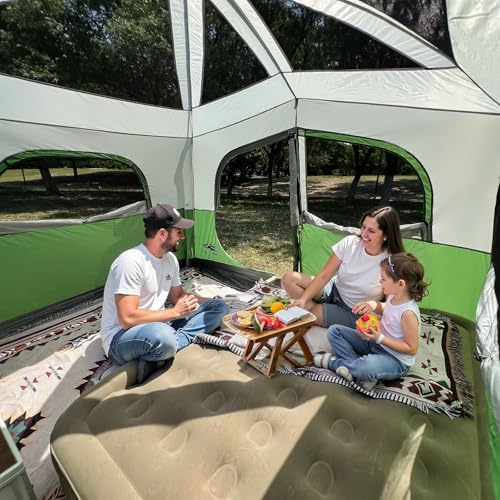 Happy Travel Tent 6 Person Tents for Camping, Waterproof Easy Setup Camping Tent with Rainfly