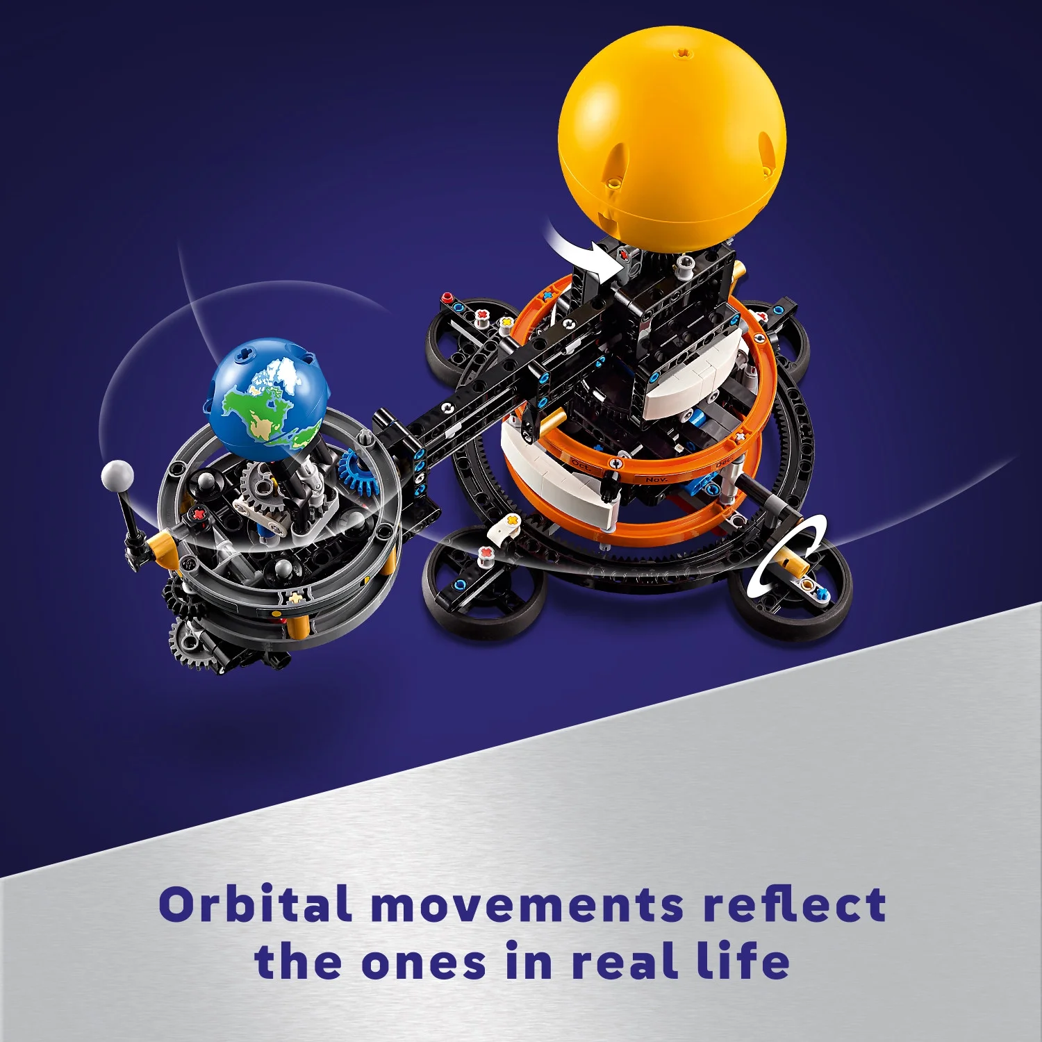 LEGO Technic Planet Earth and Moon in Orbit Building Set, Outer Space Birthday Gift for 10 Year Olds, Solar System Space Toy for Imaginative