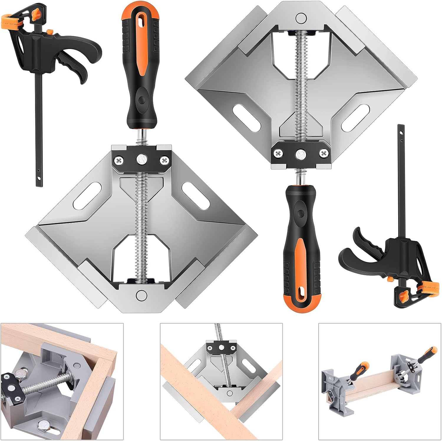 NAYE Right Angle Clamp,90 Degree Corner Clamps for Woodworking Jigs,Wood Clamps for Cabinet Frame Drawer
