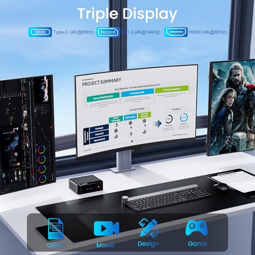 Beelink Mini PC AMD Ryzen 7 5825U Up to 4.5GHz 8C/16T, SER5 32GB RAM 500GB SSD Graphics 8core 2000 MHz