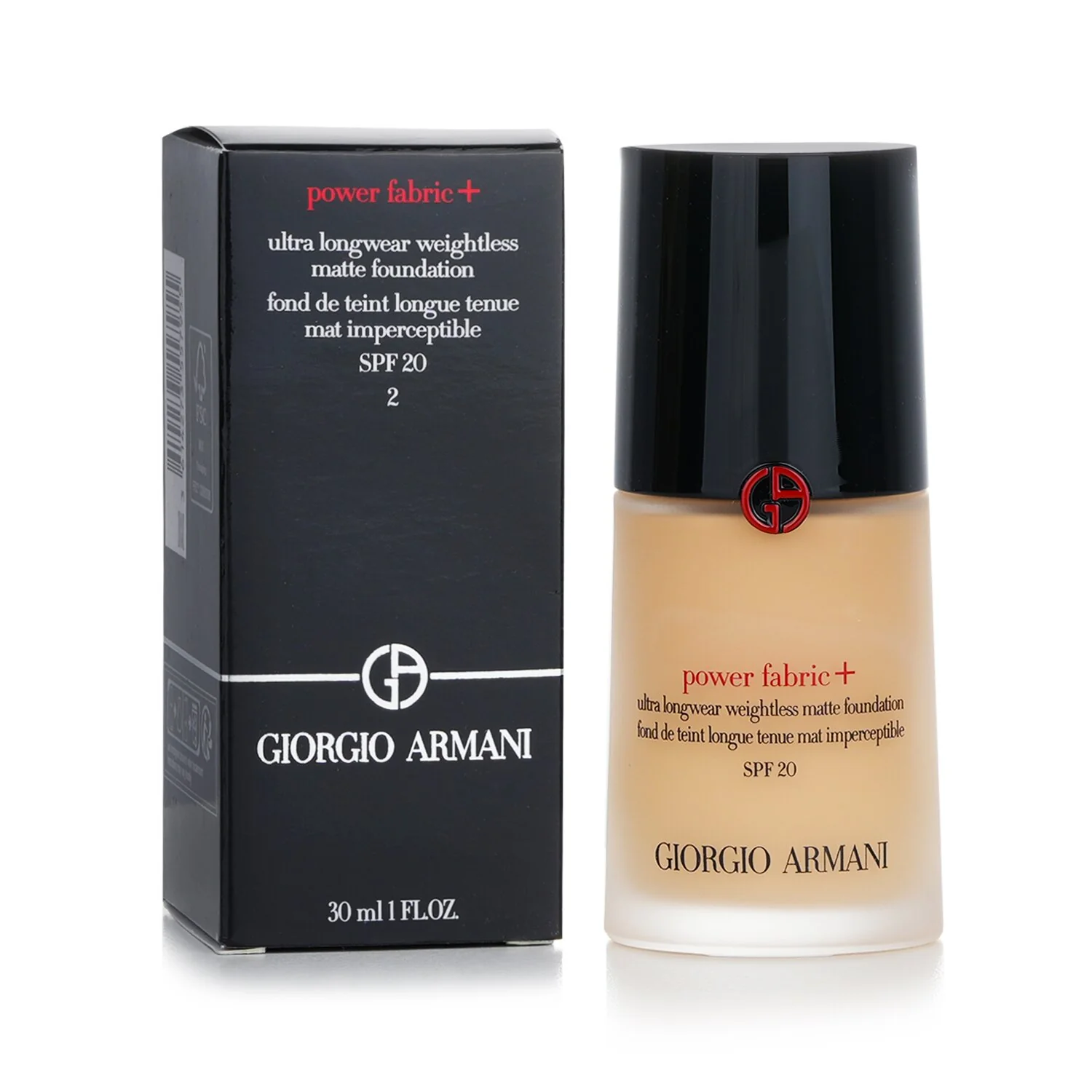 Giorgio Armani Power Fabric+ Ultra Longwear Weightless Matte Foundation SPF 20 - # 4.75  30ml/1oz