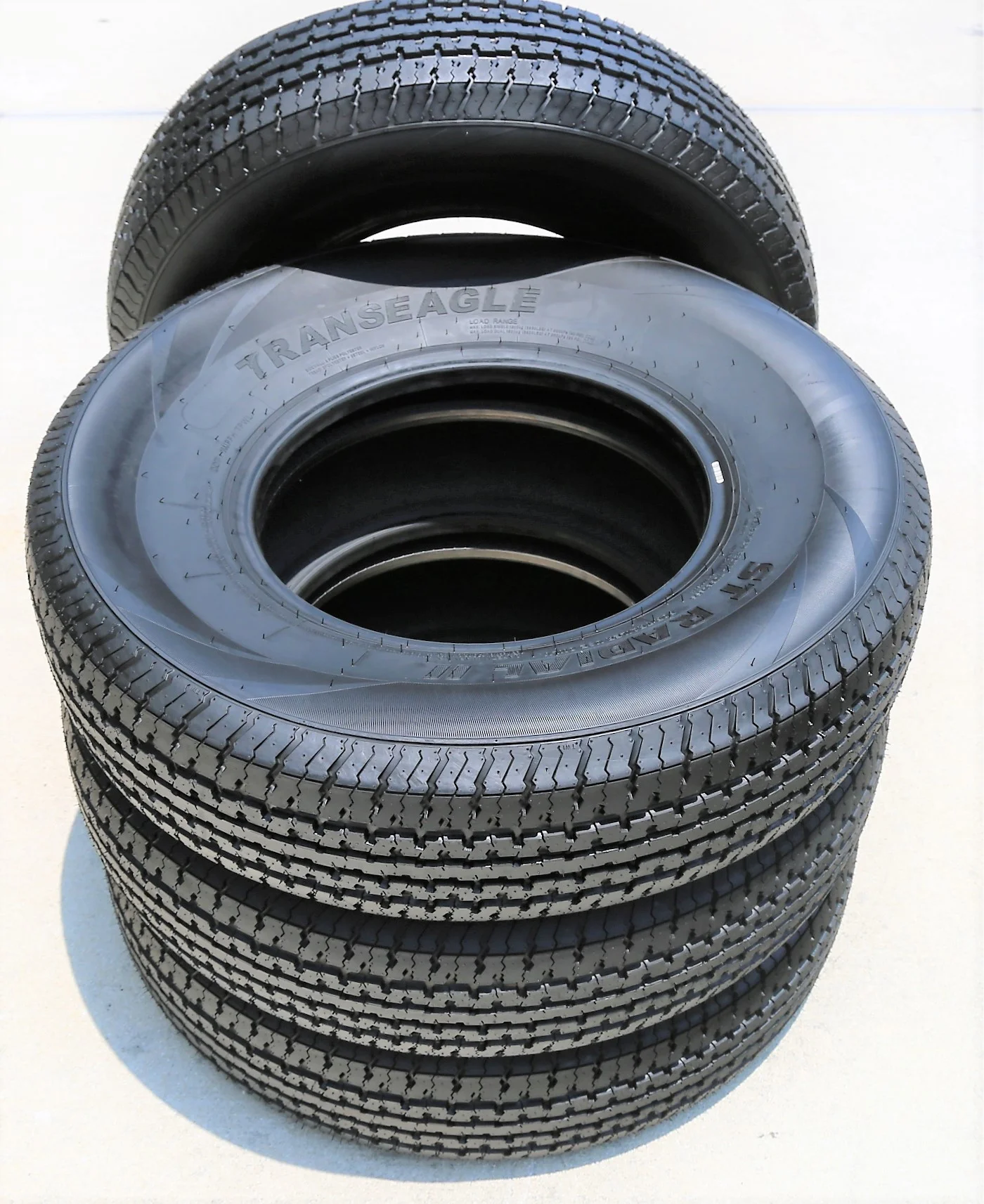 Pair of 2 (TWO) Transeagle ST Radial II Steel Belted ST 205/75R15 Load E (10 Ply) Trailer Tires