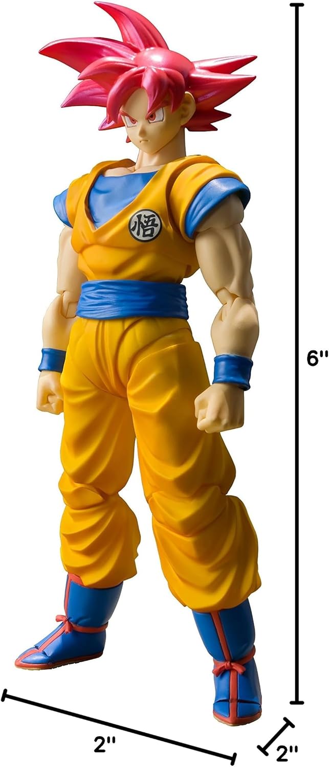 Bandai Tamashii Nations S.H. Figuarts Super Saiyan God Son Goku "Dragon Ball Super" Action Figure