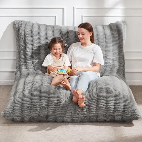 Hobestluk 3 in 1 Bean Bag Chair Giant Bean Bag Chairs Convertible Bean Bag Floor Cushion with Machine Washable Cover
